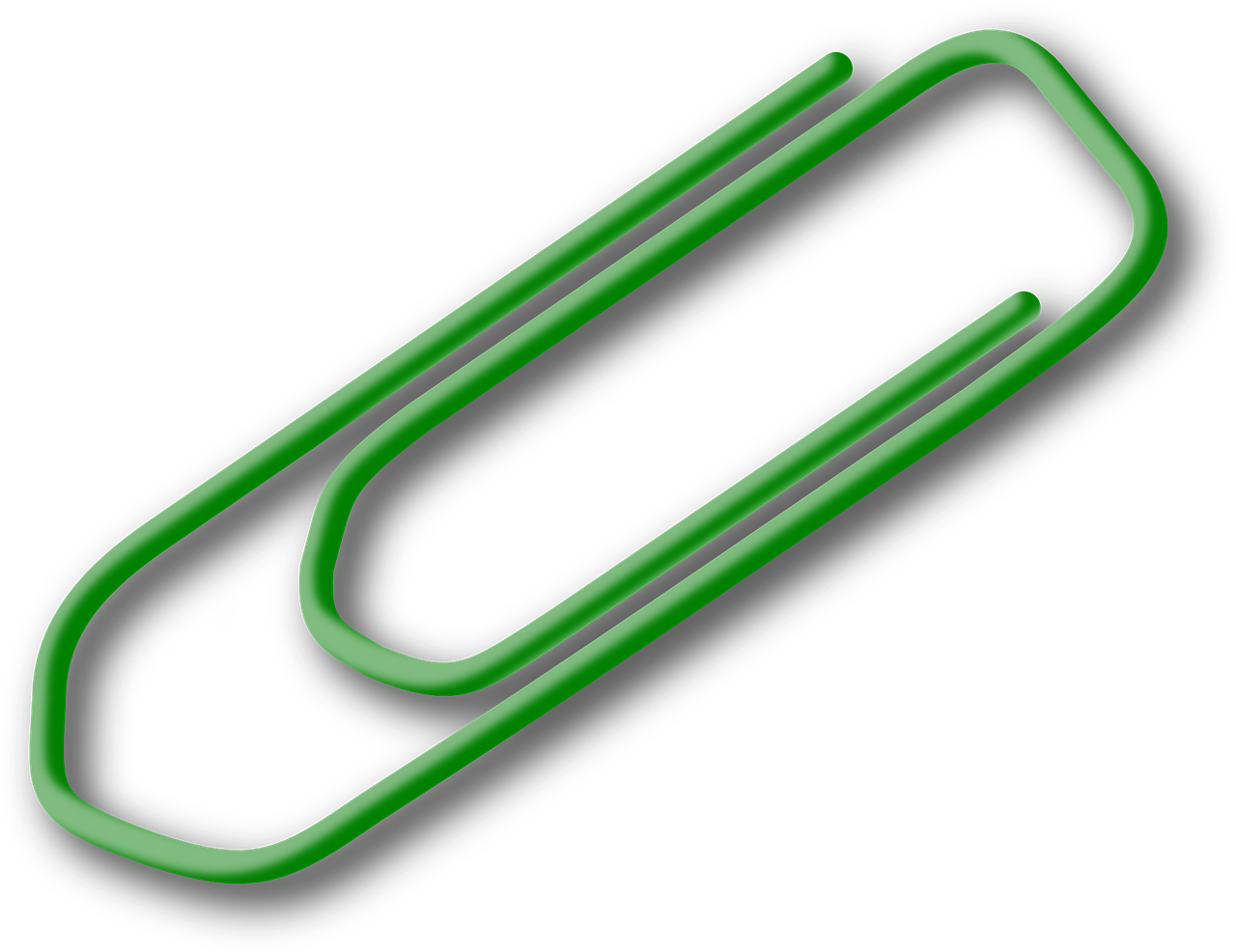 Green Paper Clip Illustration