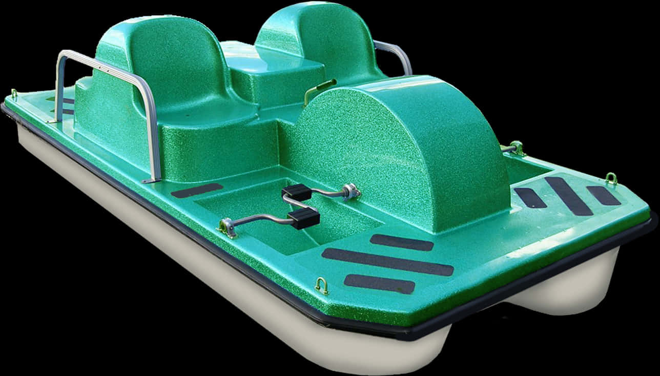 Green Pedal Boat Isolated Background