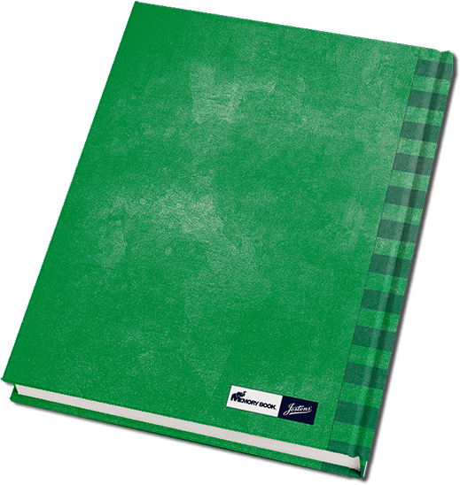 Green Plaid Cover Memory Book