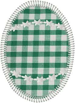 Green Plaid Easter Egg Design