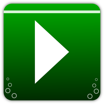 Green Play Button Icon