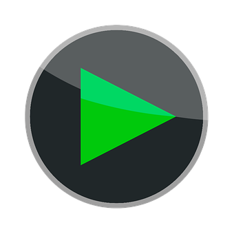 Green Play Button Icon