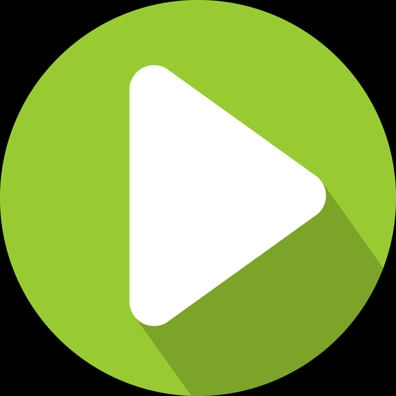 Green Play Button Icon