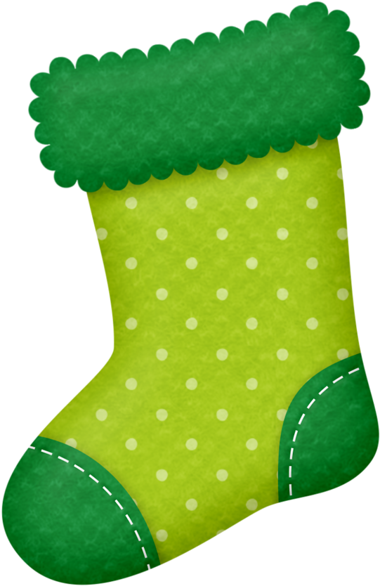 Green Polka Dot Christmas Stocking