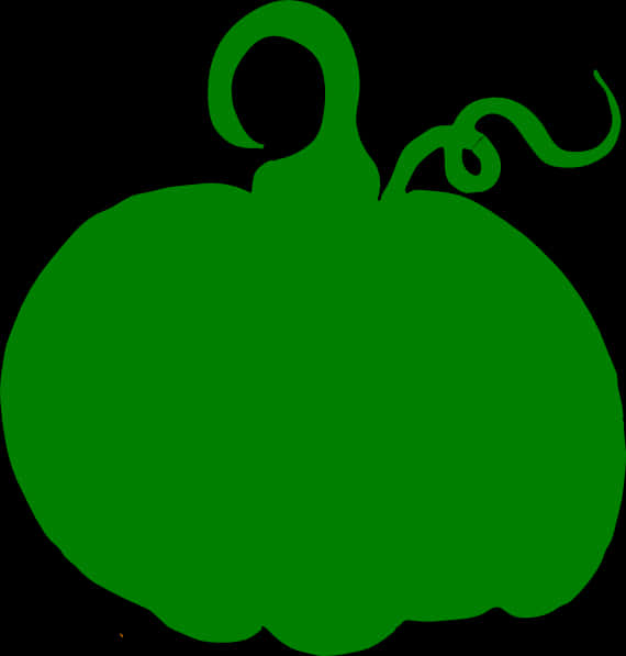 Green Pumpkin Silhouette