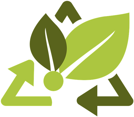 Green Recycle Symbol Leaves