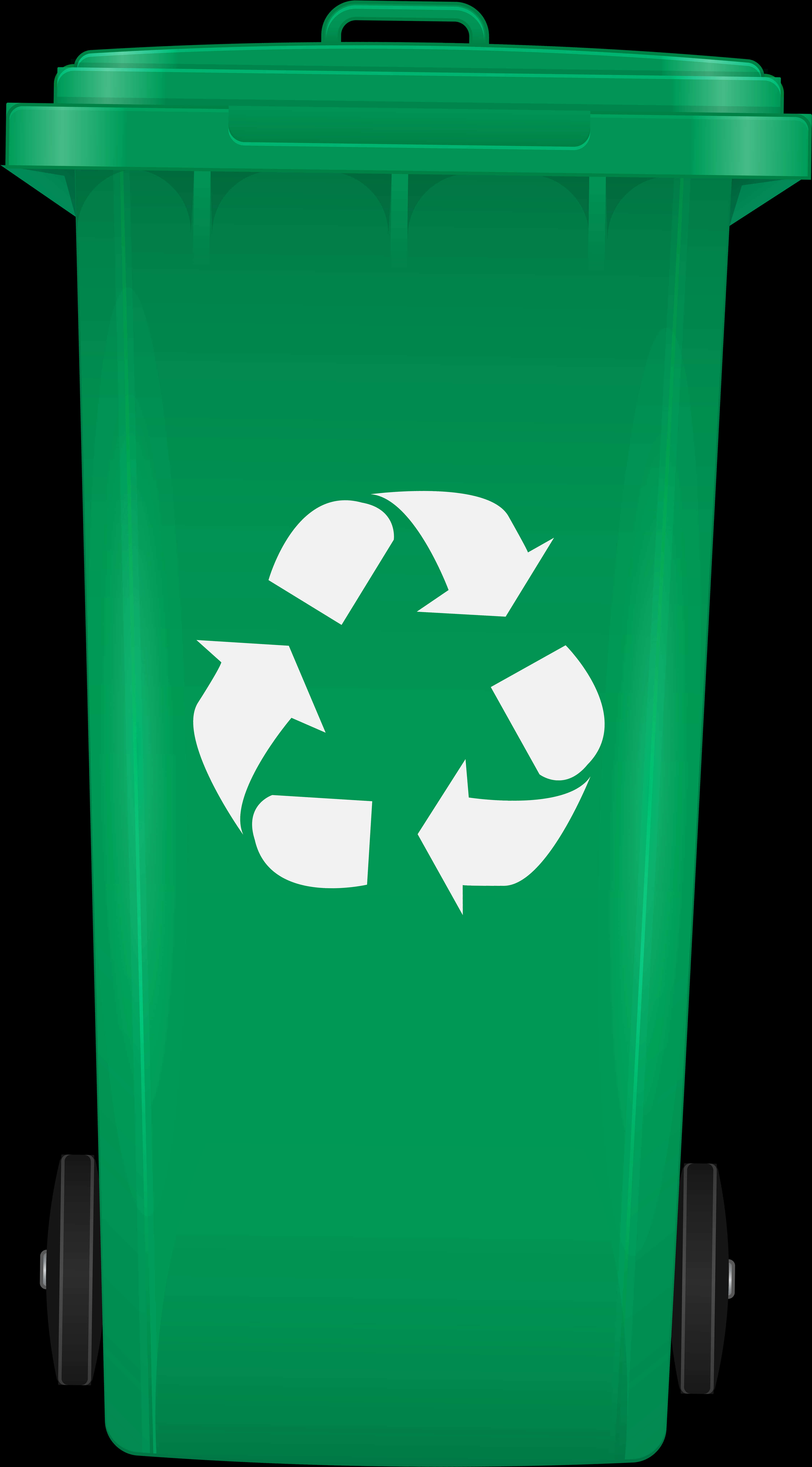 Green Recycling Bin Icon