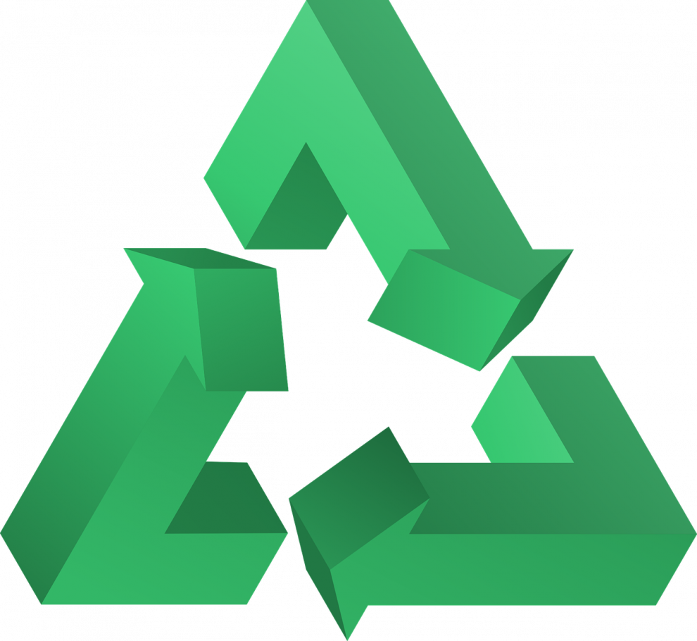 Green Recycling Symbol3 D