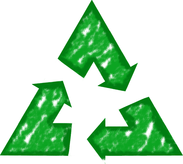 Green Recycling Symbolon Grey Background