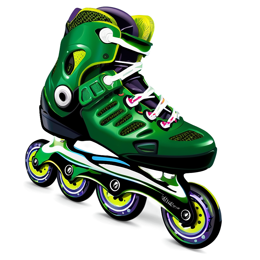 Green Rollerblades Png Pof