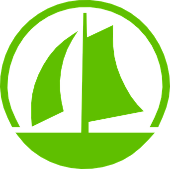 Green Sailboat Logo