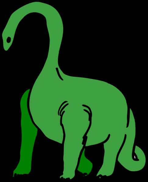 Green Sauropod Silhouette