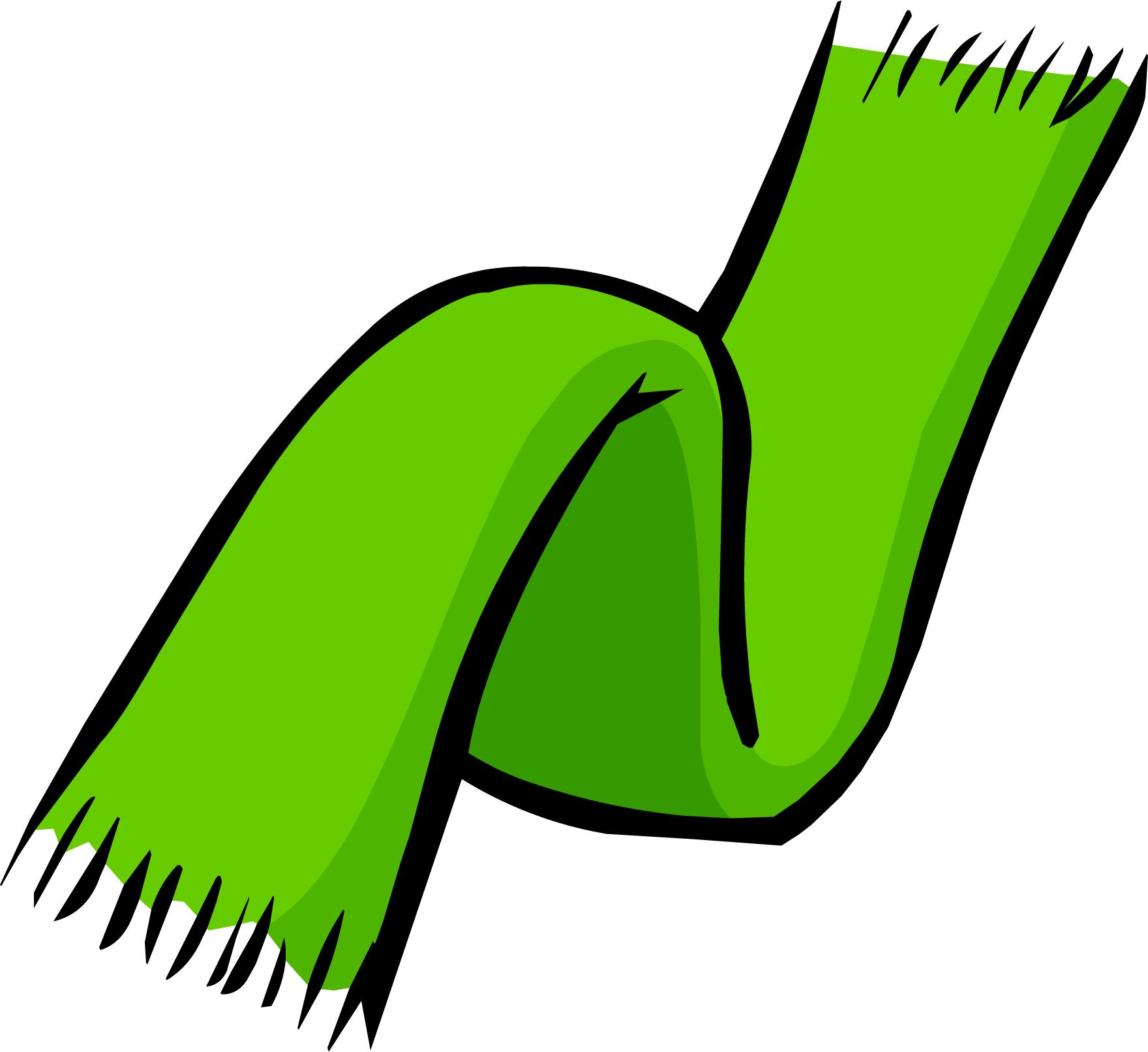 Green Scarf Cartoon Illustration