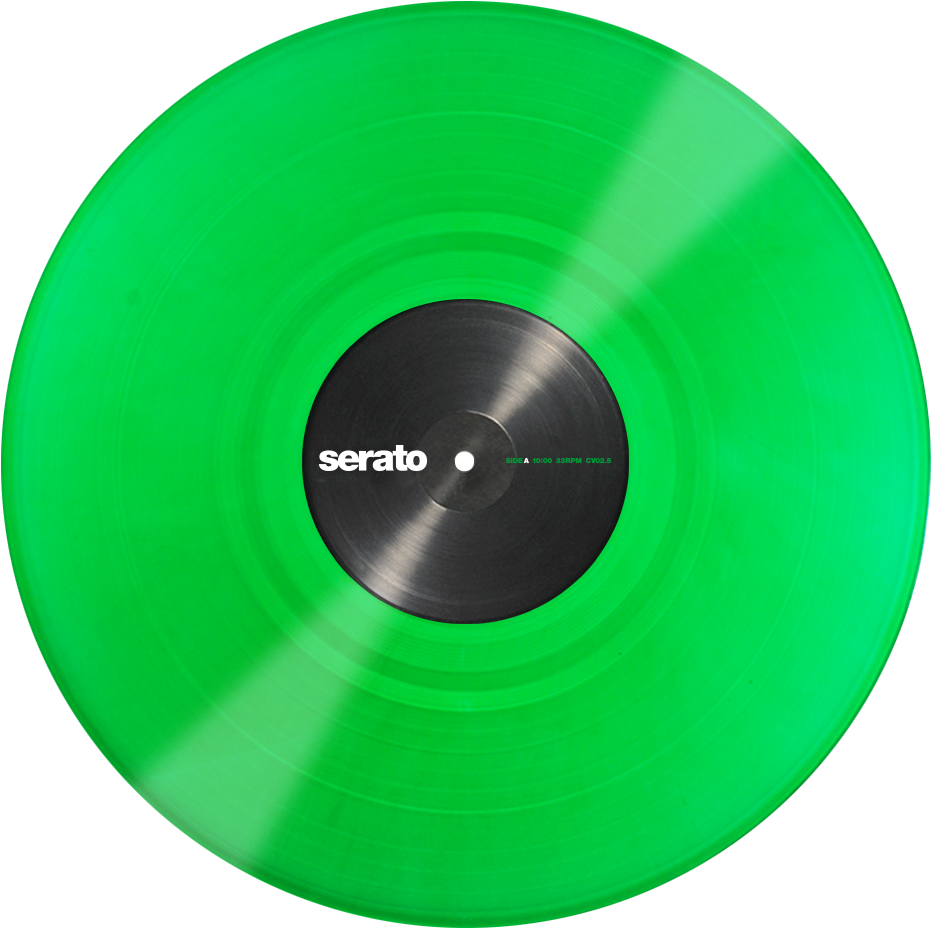 Green Serato Vinyl Record