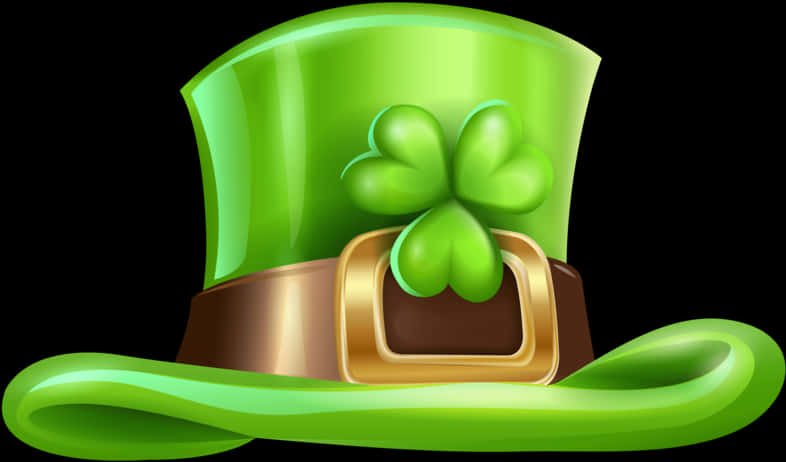 Green Shamrock Hat Illustration