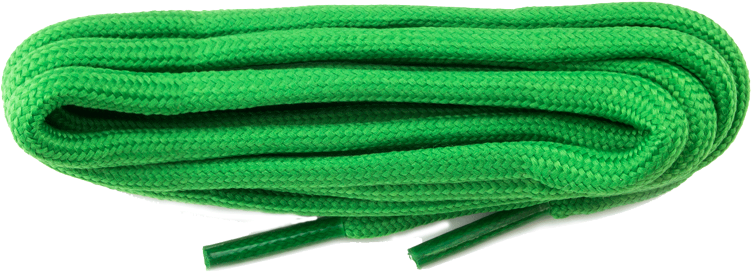 Green Shoelace Isolatedon White Background