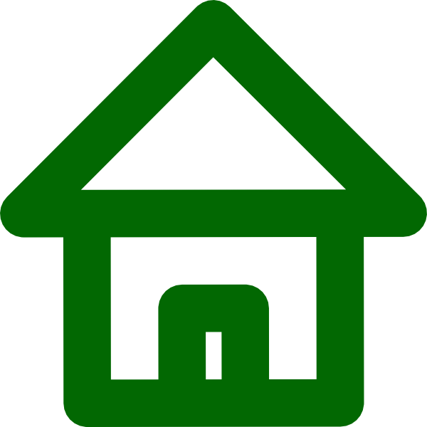 Green Simple House Clipart