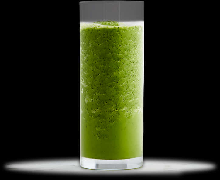 Green Smoothie Glass Dark Background