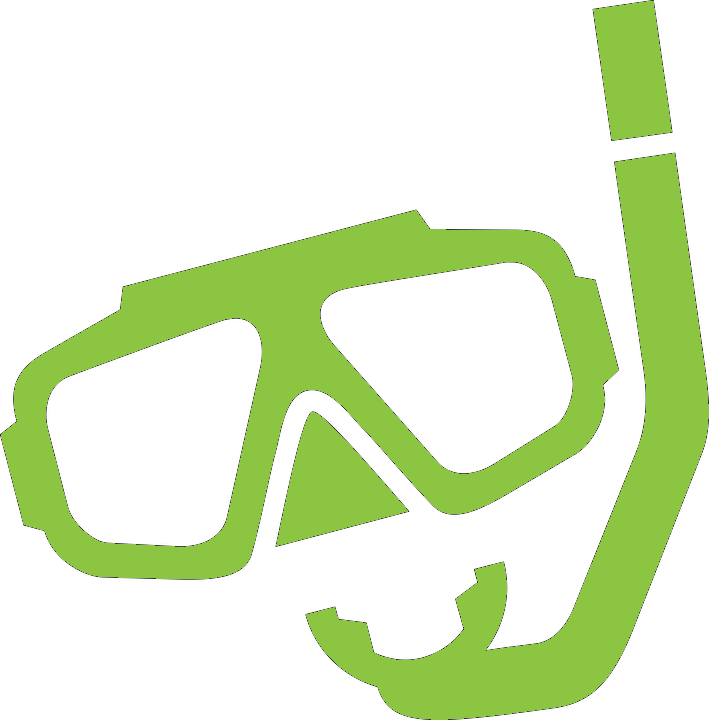 Green Snorkel Mask Icon