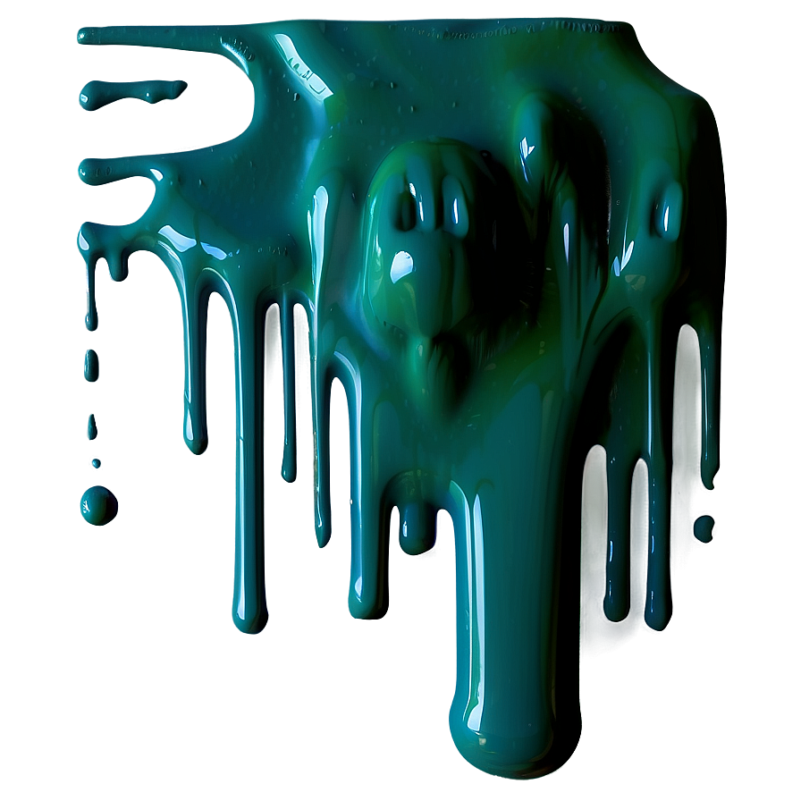 Green Spray Paint Drip Png 15