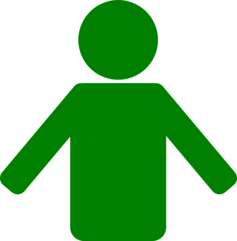 Green Stick Figure Icon