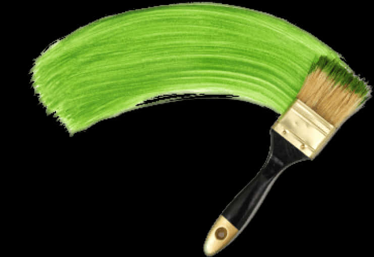 Green Stroke Paintbrush