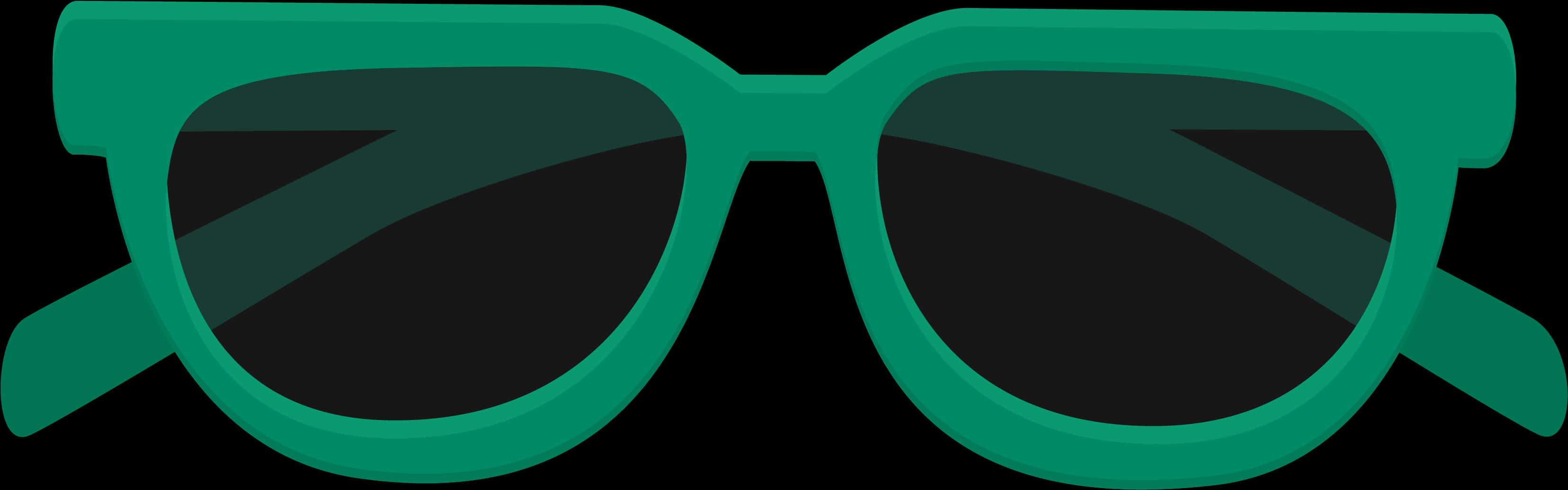 Green Sunglasses Vector Illustration