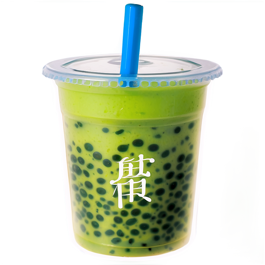 Green Tea Bubble Tea Cup Png Vvs