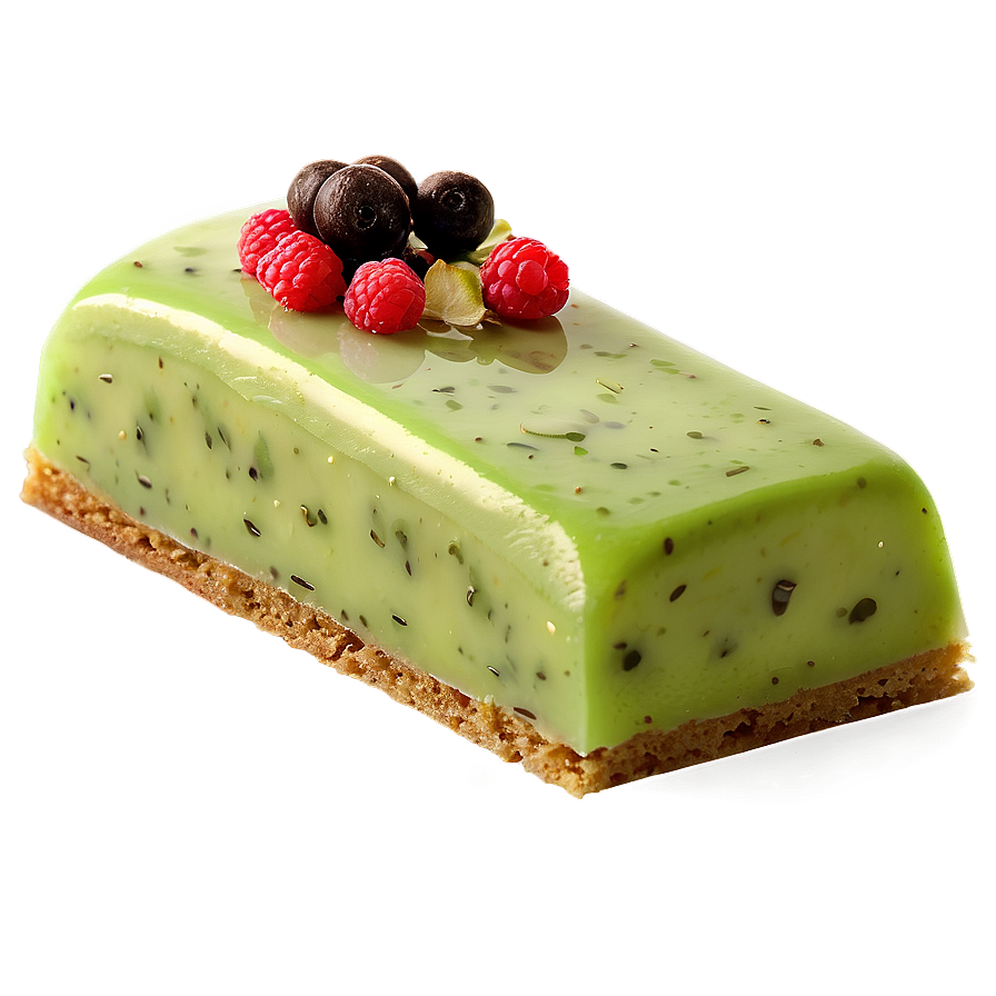 Green Tea Cake Slice Png 2