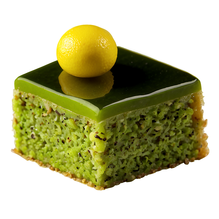 Green Tea Cake Slice Png 21