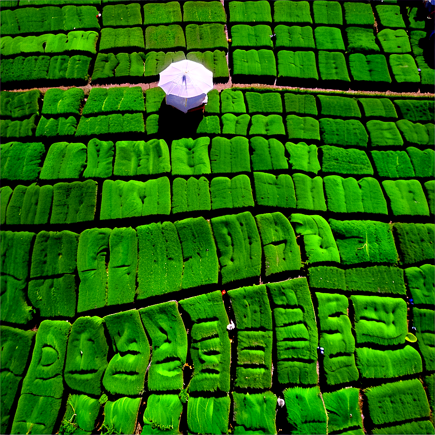 Green Tea Farm Aerial Png Ofu