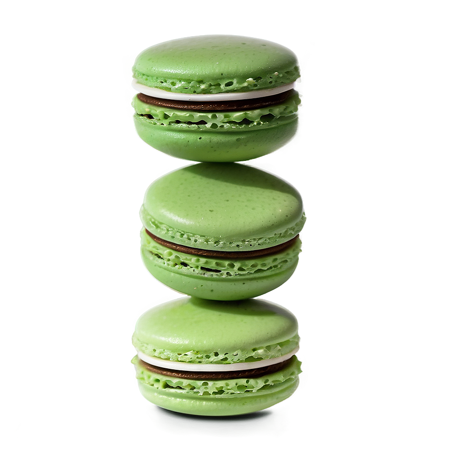 Green Tea Flavor Macarons Png 56