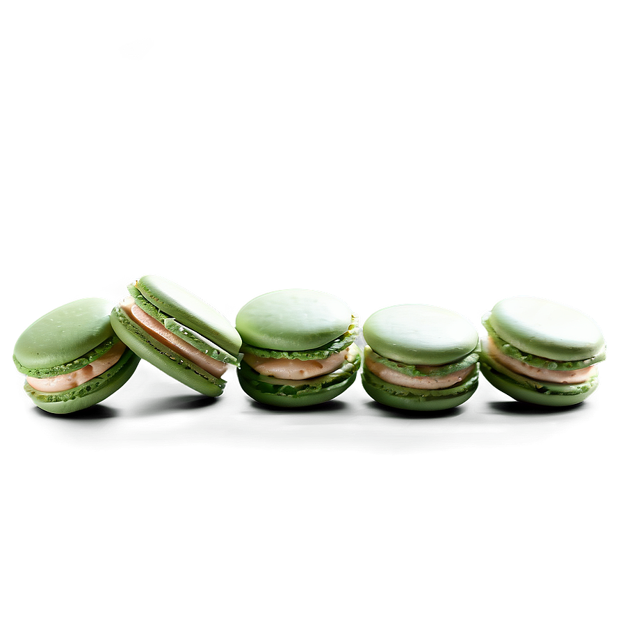 Green Tea Flavor Macarons Png Fqq