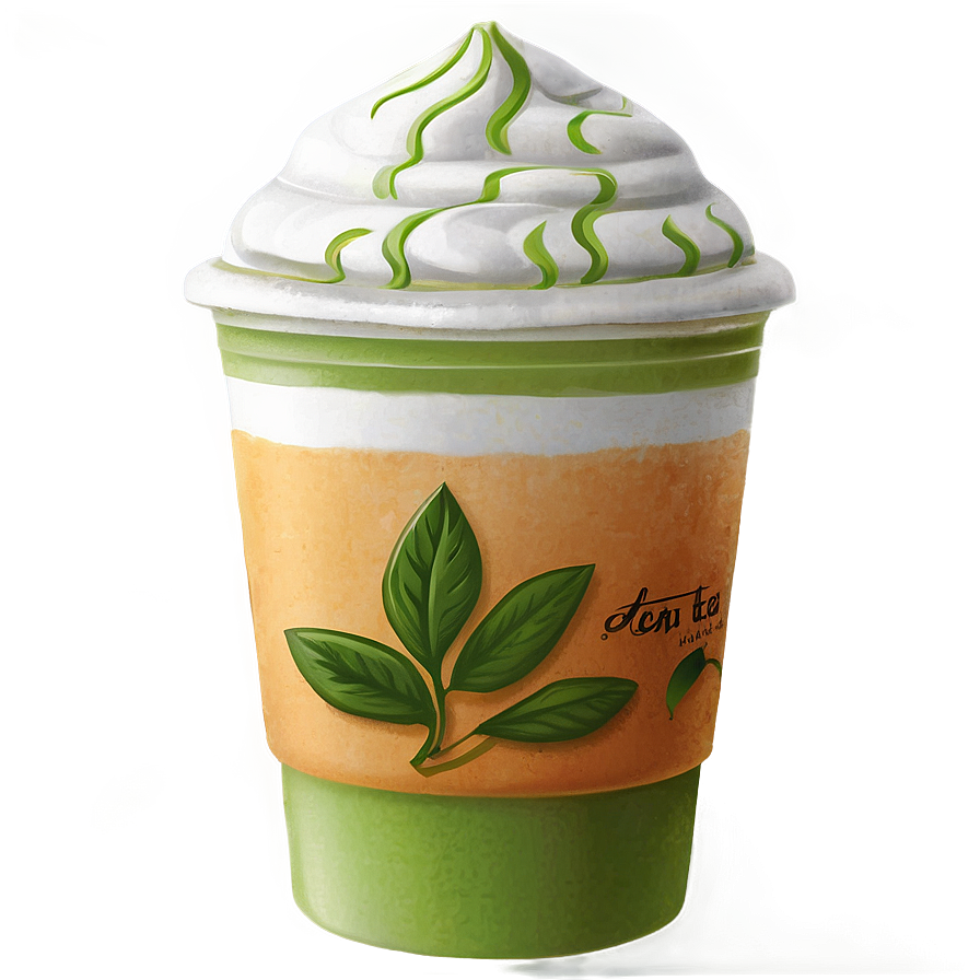 Green Tea Latte Art Png Ibc