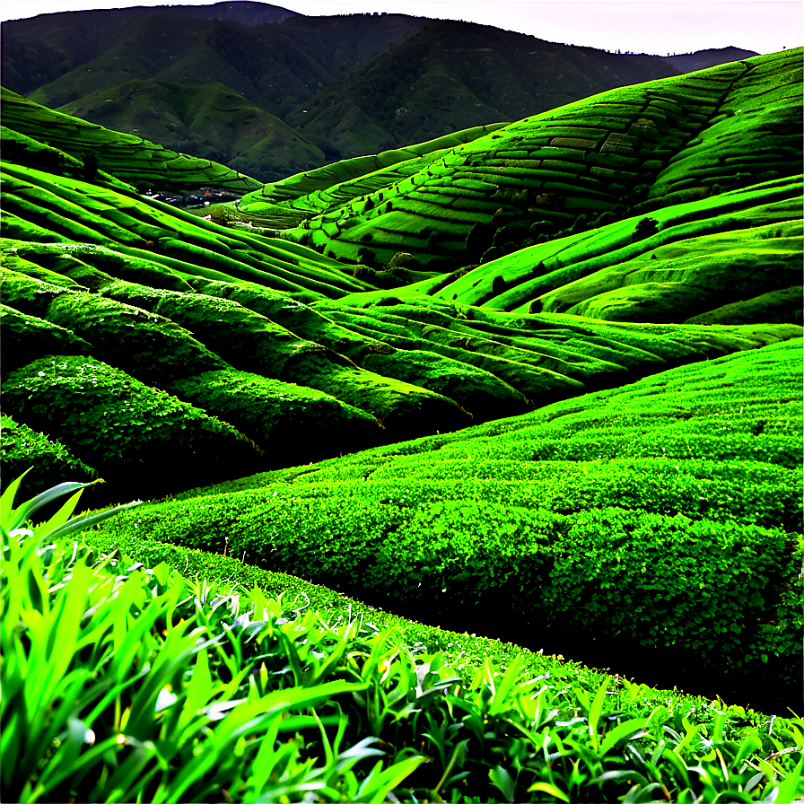 Green Tea Rolling Hills Png 06242024