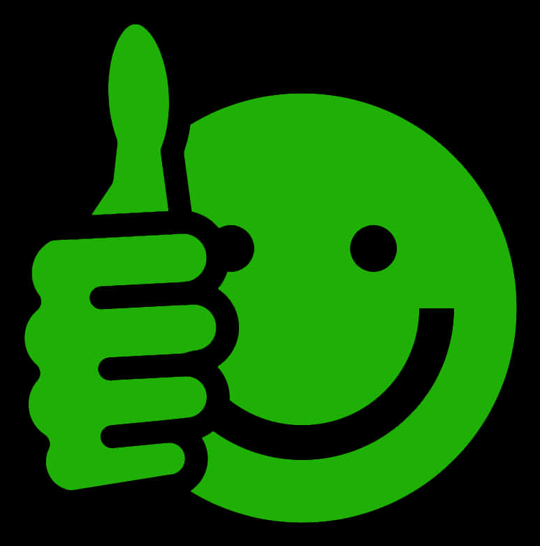 Green Thumbs Up Smiley Face