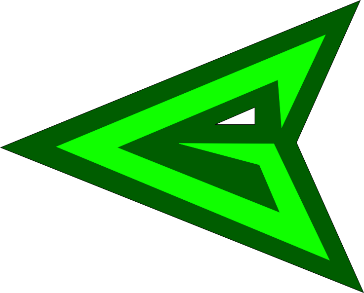 Green Triangle Superhero Logo