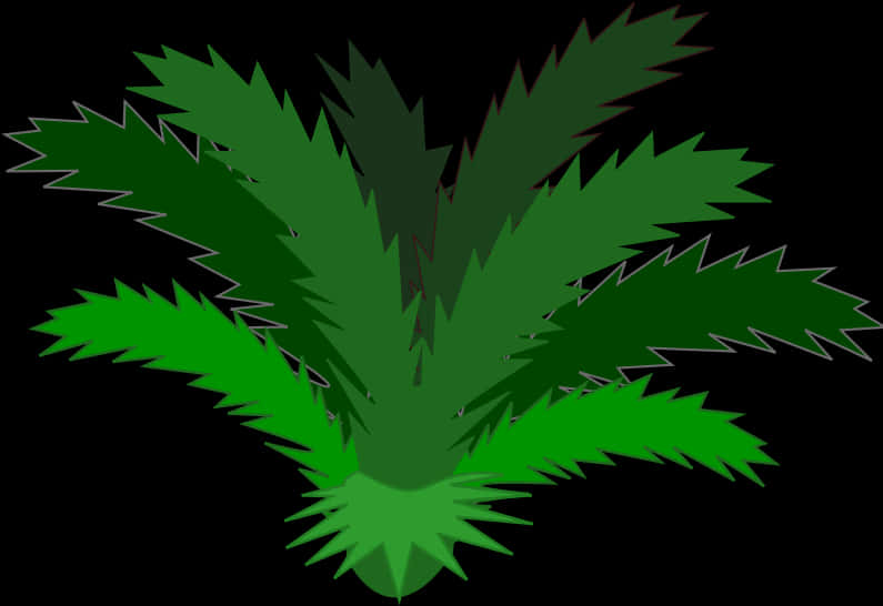 Green Vector Bush Illustration