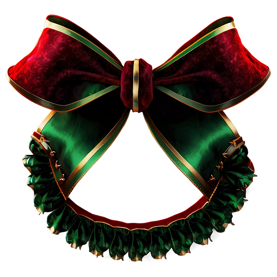 Green Velvet Bow Png 17