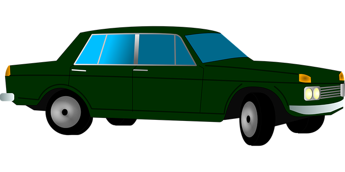 Green Vintage Car Illustration