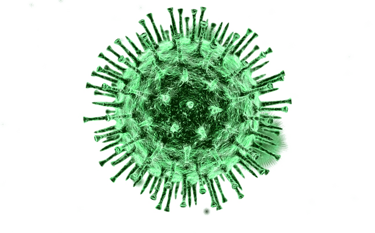 Green Virus Particle Illustration