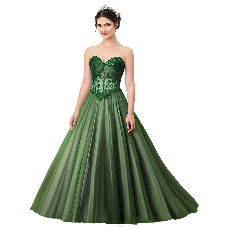 Green Wedding Gowns Png 63