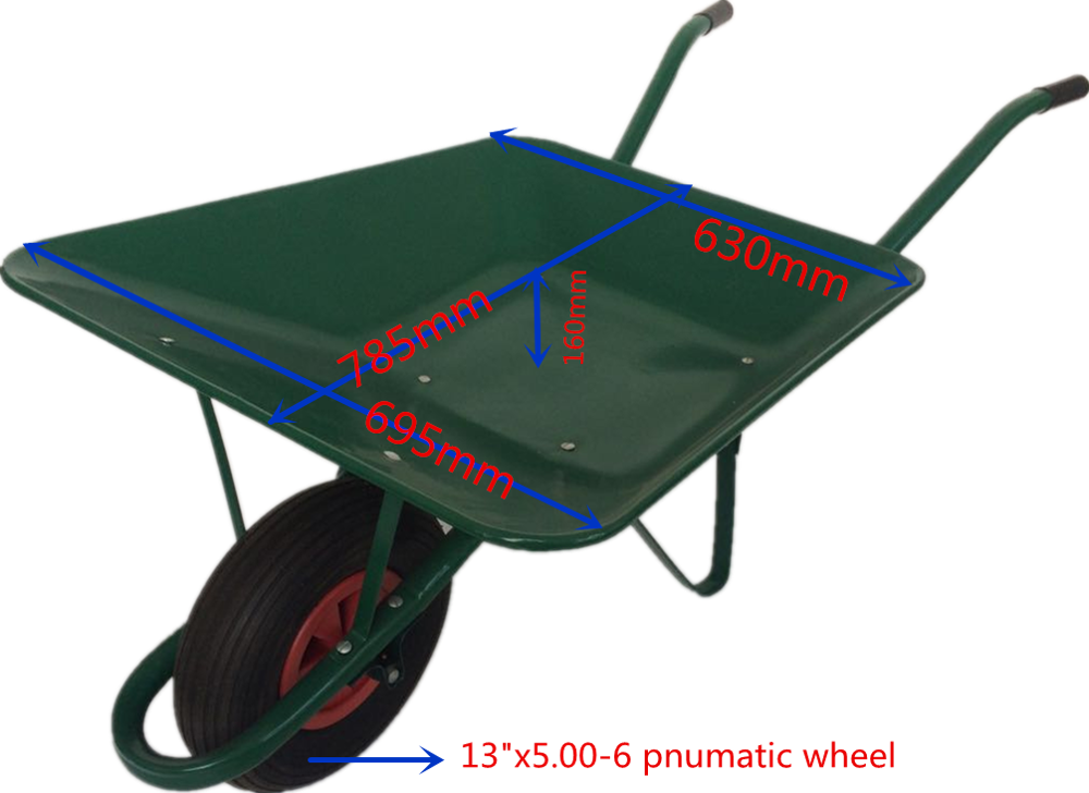 Green Wheelbarrow Dimensions