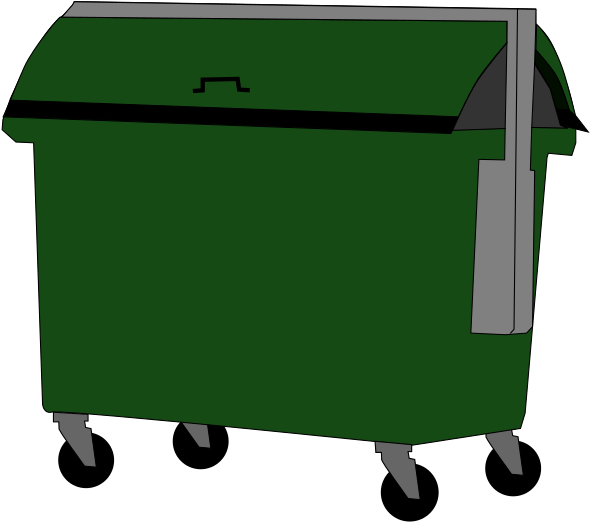 Green Wheeled Dumpster Graphic