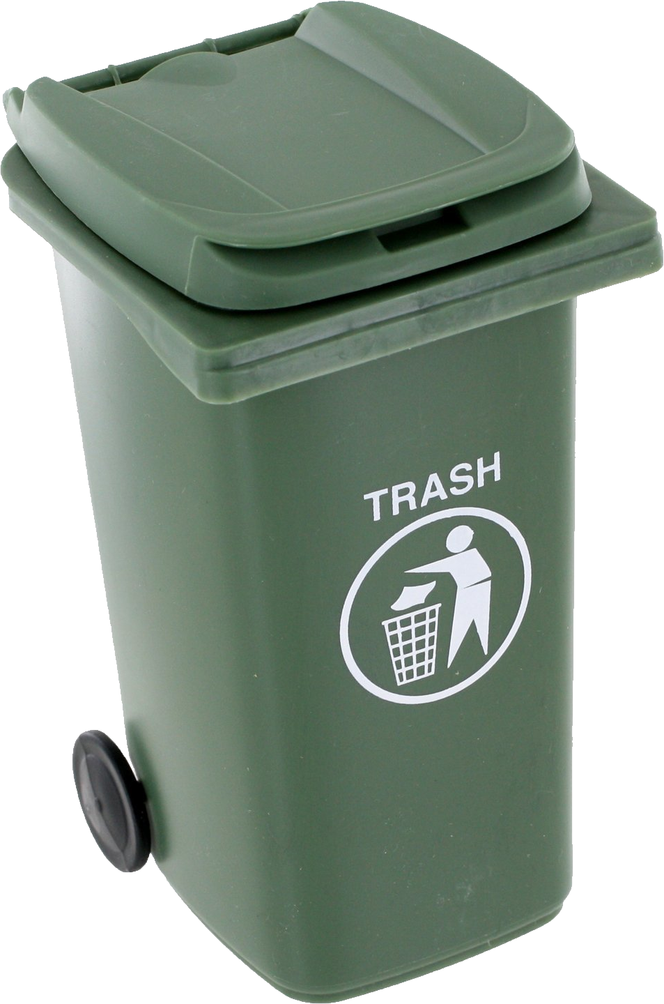 Green Wheeled Trash Bin