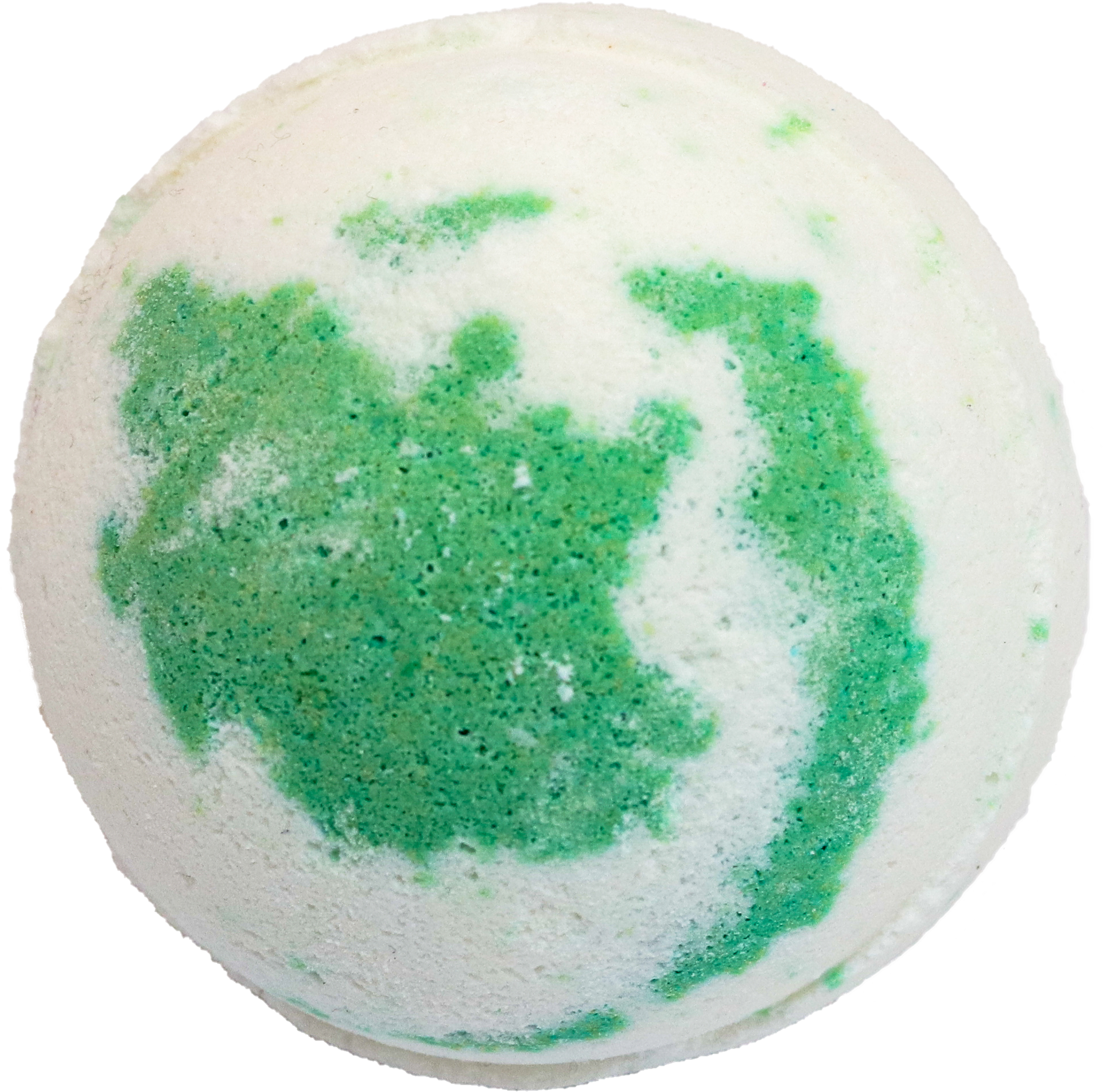 Green White Bath Bomb Circle