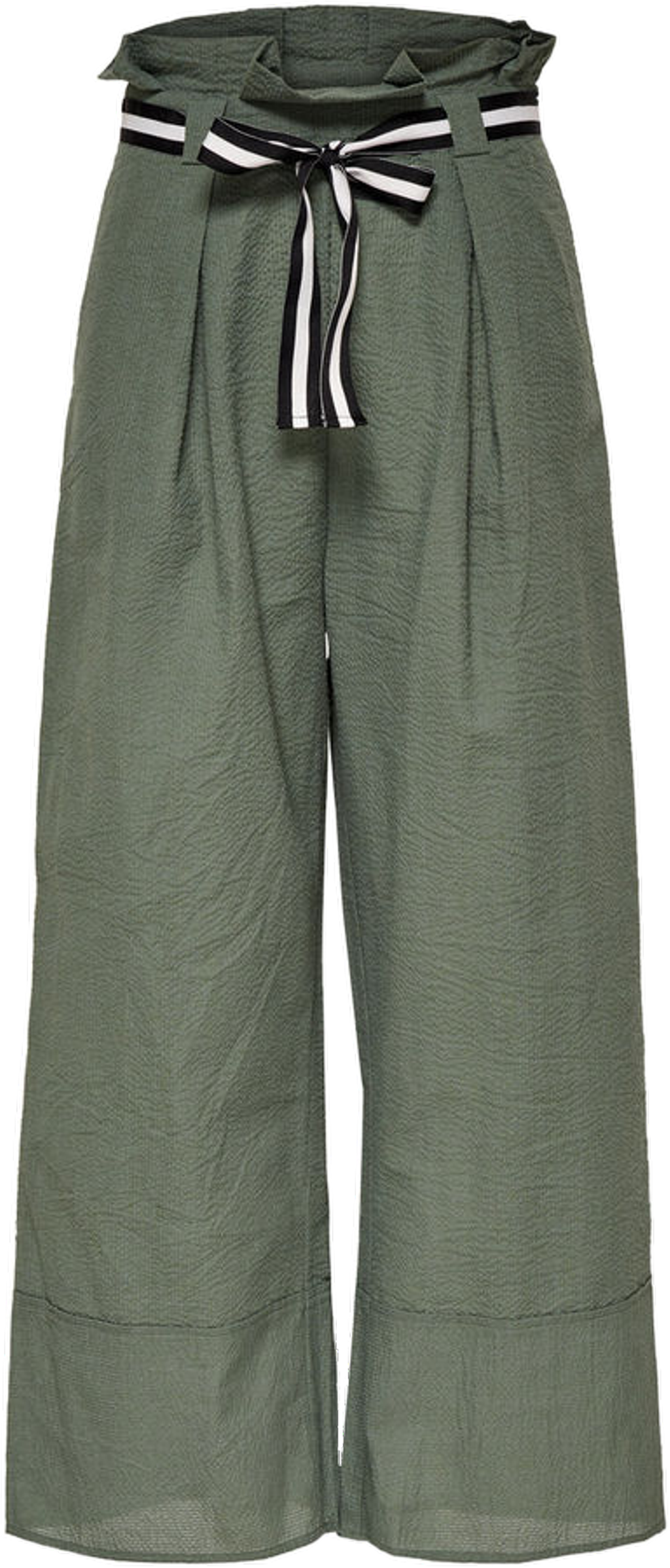 Green Wide Leg Pantswith Bow Tie Waist