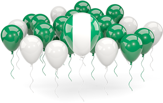 Greenand White Balloons Celebration