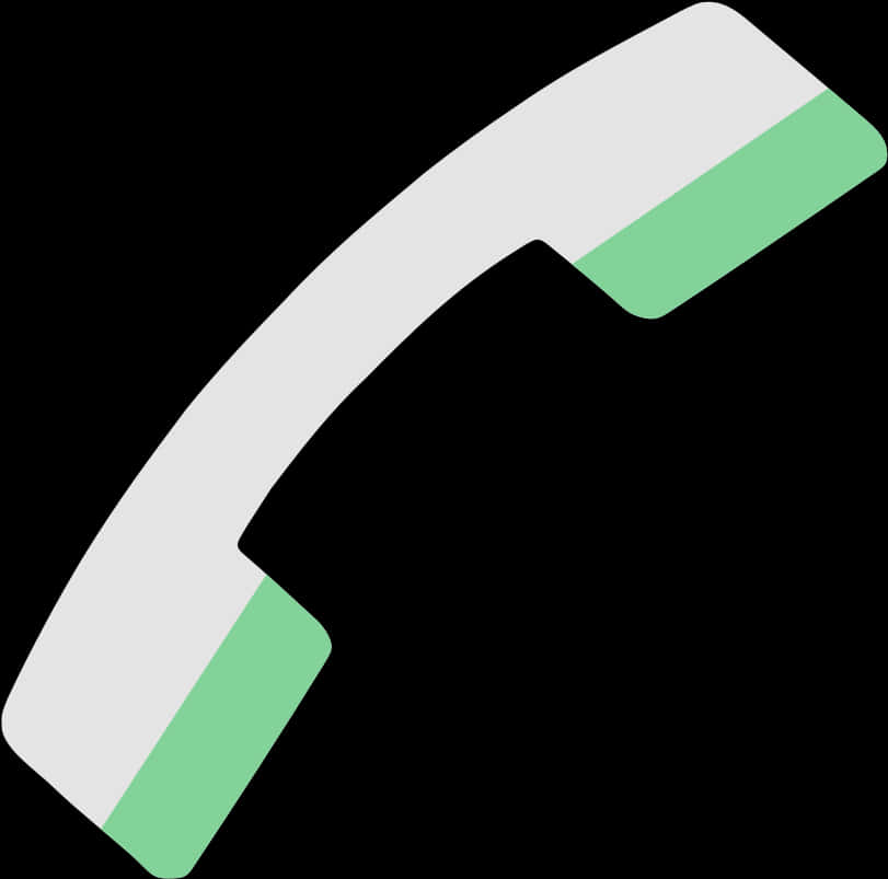 Greenand White Phone Icon