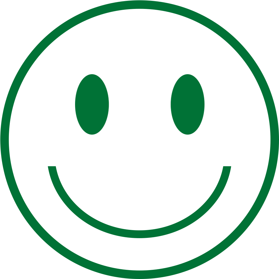 Greenand White Smiley Representation